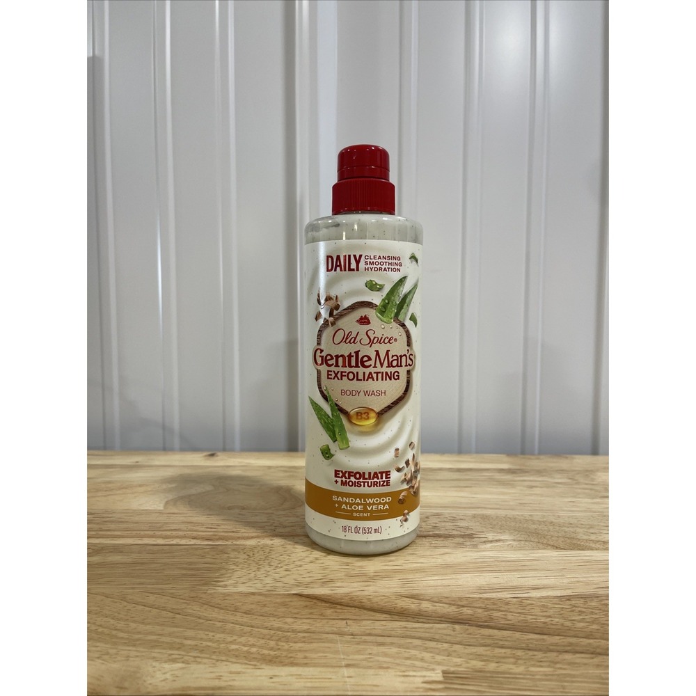 Old Spice Gentleman's Blend Exfoliating Men's Body Wash Sandalwood Aloe 18OZ